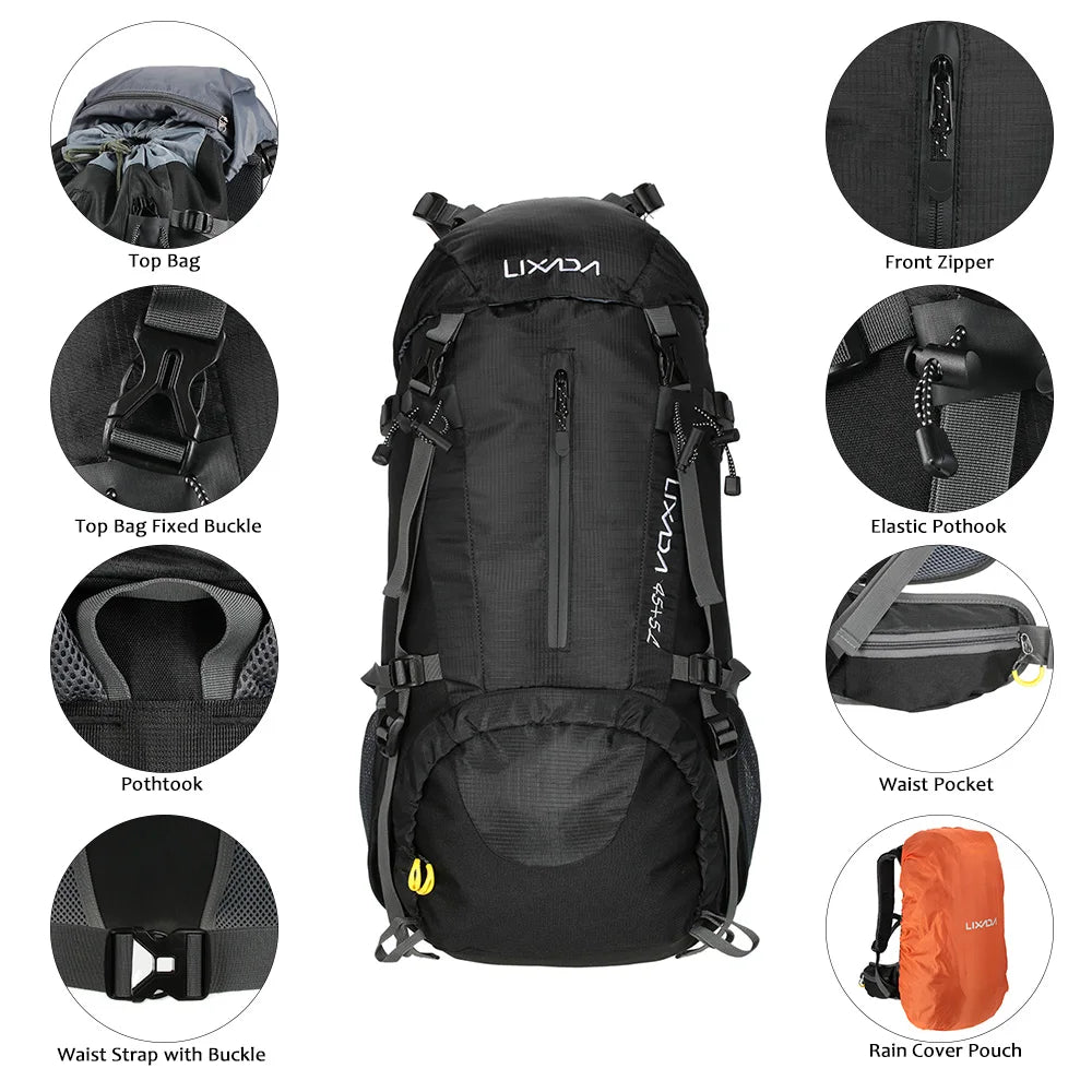 50L Camping Backpack with Rain Cover