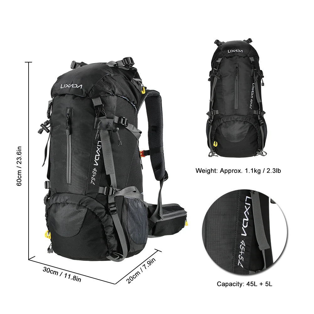 50L Camping Backpack with Rain Cover