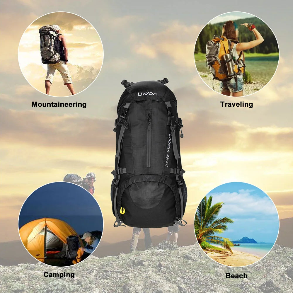 50L Camping Backpack with Rain Cover