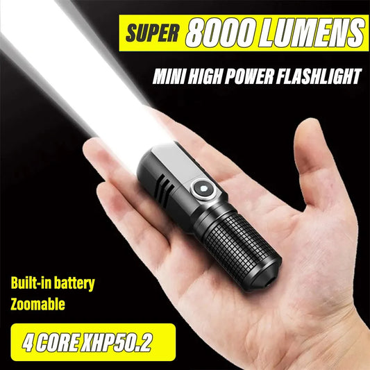 Mini Flashlight USB C Rechargeable1500lm